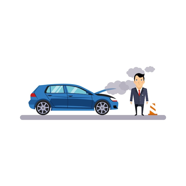 Car and transportation fritz. flat vector illustration