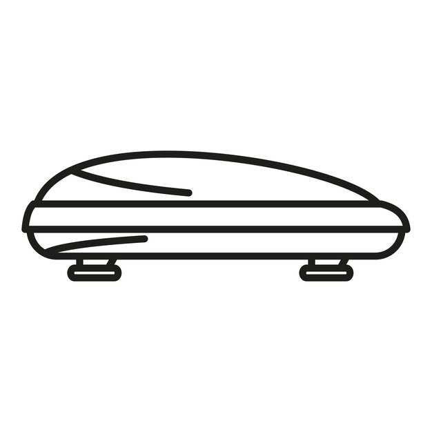 Car trip box icon outline vector Roof trunk Travel cargo