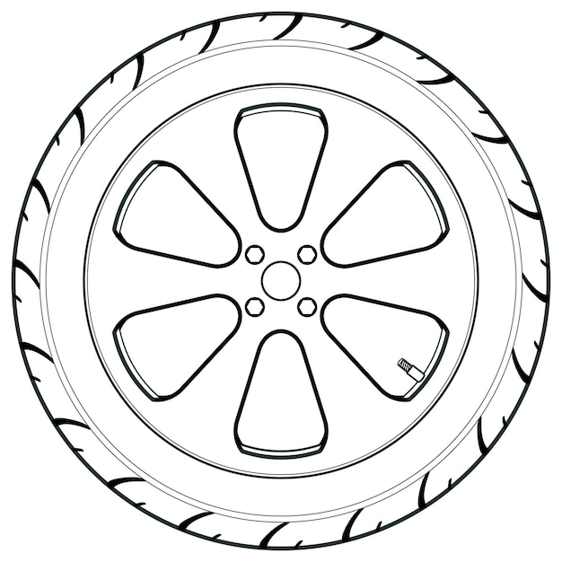 Vector car or truck tire symbol