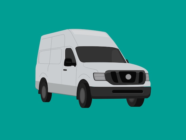 car van white body vector