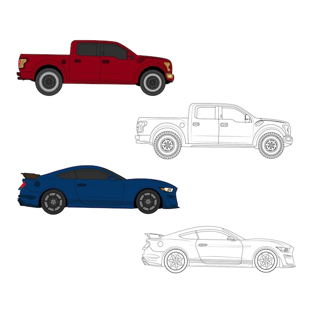 car vector illustration car outline vector car line art