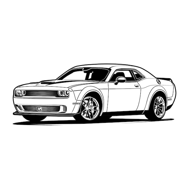 Vector car vector illustration for conceptual design