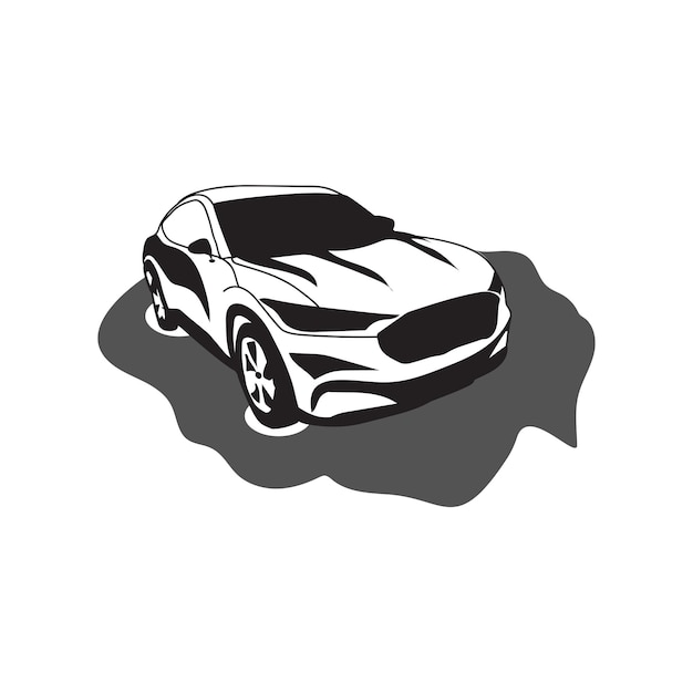 car vector illustration cool front car sign for your company