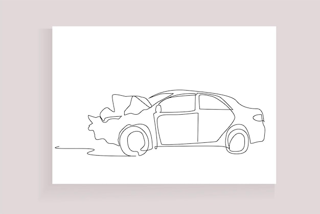 HOW TO DRAW A CAR CRASH  ACCIDENT DRAWING  ROAD ACCIDENT DRAWING  YouTube