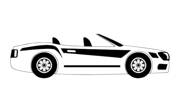 Car vehicles line art vectors silhouettes