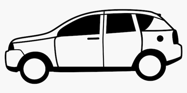 car vehicles silhouette line art