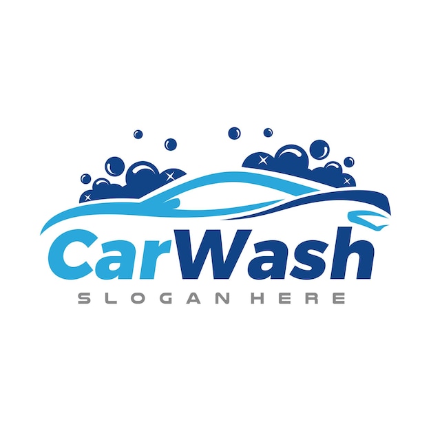 ベクトル 洗車ときれいなロゴのベクトル