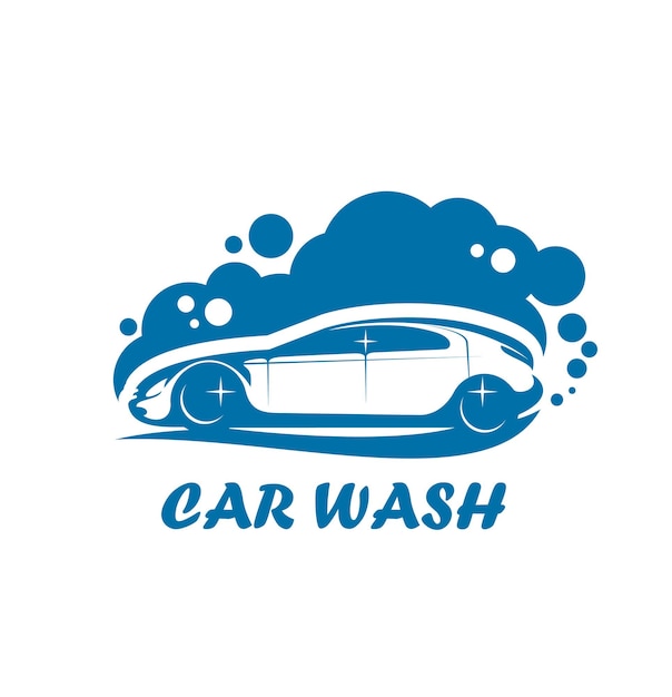 Car wash auto interior cleaning service icon