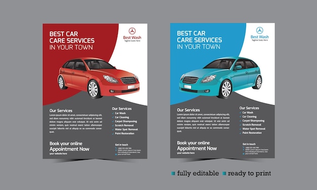Car Wash and Car Service Flyer