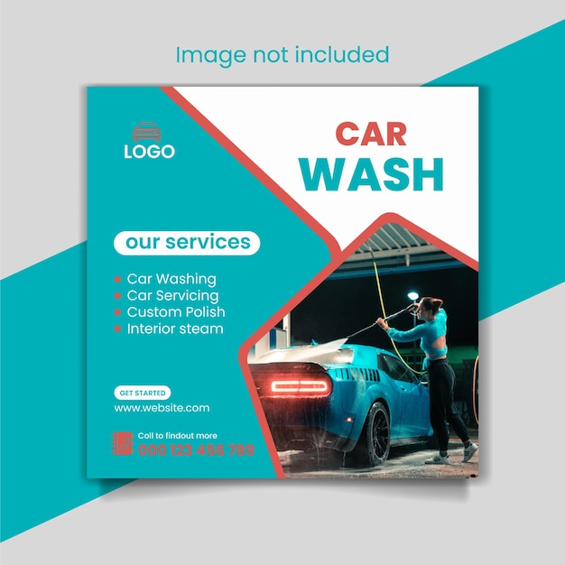 Car wash and car washing social media post