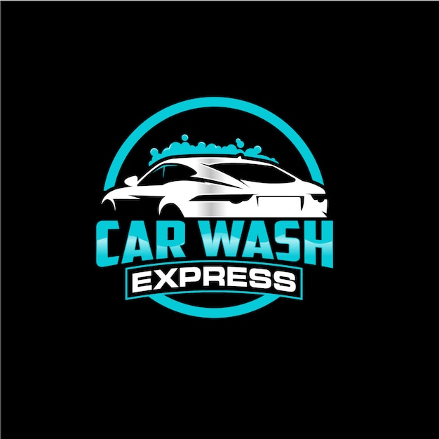 Car wash cirkel logo ontwerp