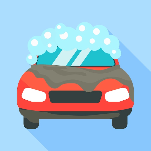 Vector car wash icon flat illustration of car wash vector icon for web design