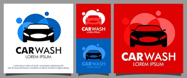 Car wash location logo template