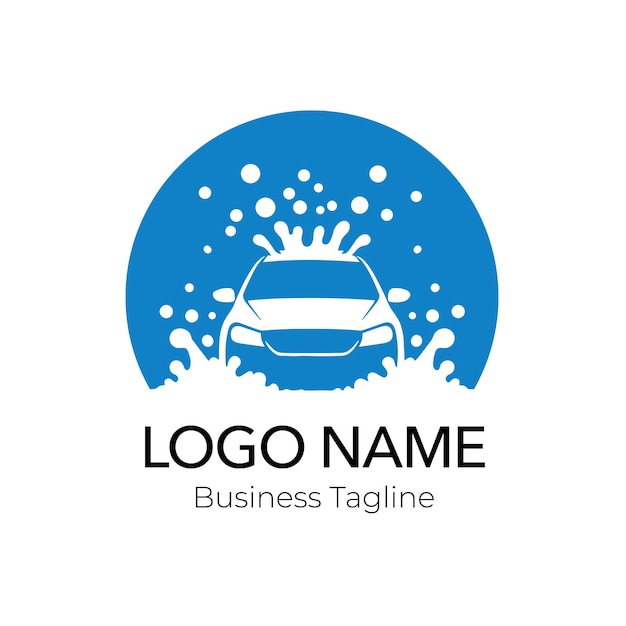 Vettore collezione di modelli di business per la progettazione del logo dell'autolavaggio