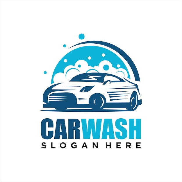 Vector car wash logo design vector template car wash logo cleaning car washing and service vector logo