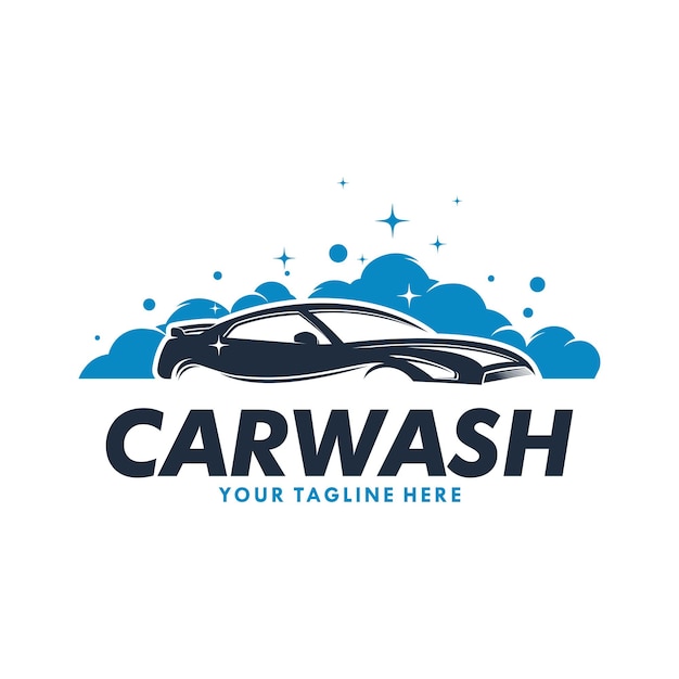 Car wash logo design vector Template