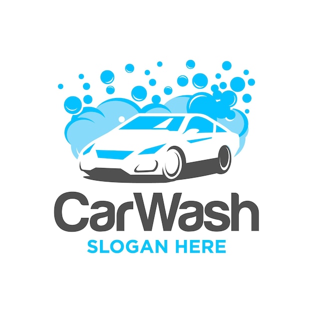 Car wash logo ontwerp vector sjabloon