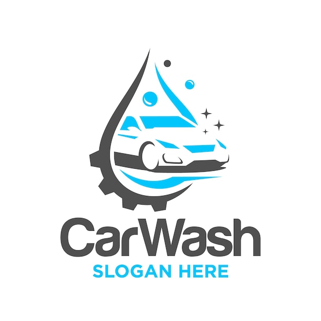 Car wash logo ontwerp vector sjabloon