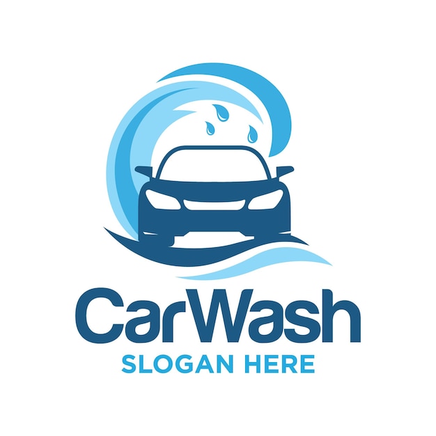 Car wash logo ontwerp vector sjabloon