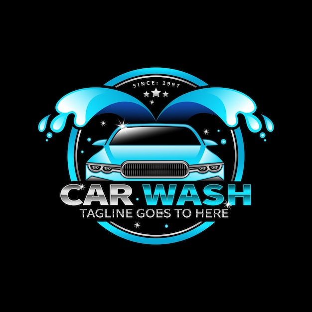 Vector car wash logo ontwerp vector sjabloon