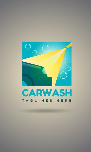 Car wash logo sjabloonontwerp