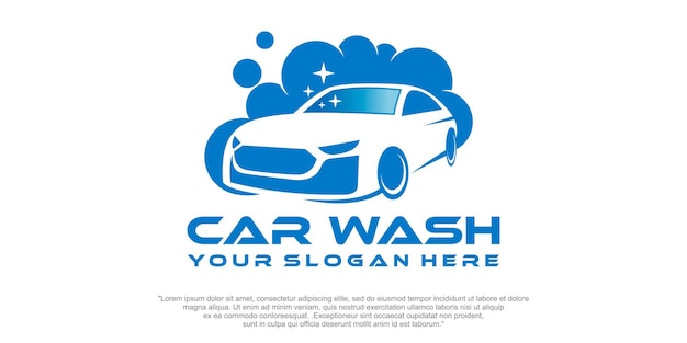 Vector car wash logo template illustration