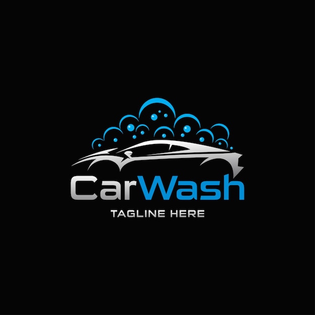 Car wash logo template vector illustration