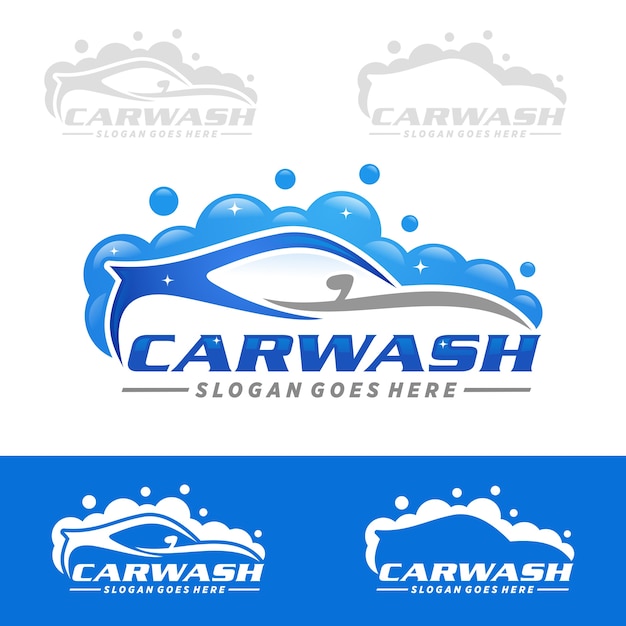 Vector car wash logo template