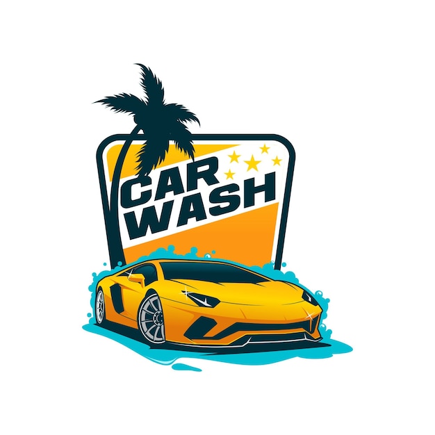 Vector car wash logo template