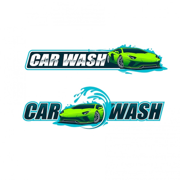 Vector car wash logo