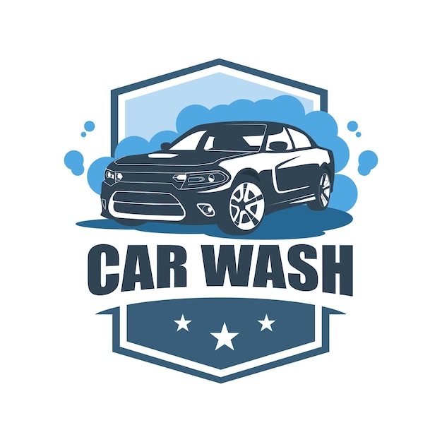 Vector car wash logo