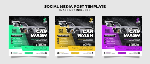 Car Wash For Sale Social Media Post Flyer And Banner Templates