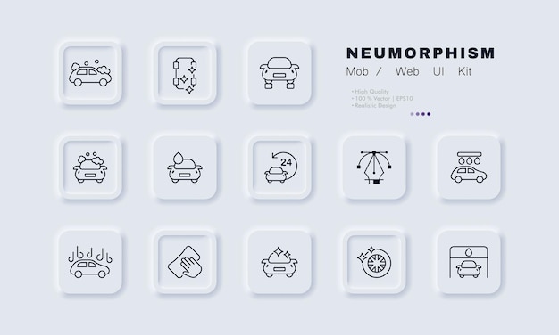 Значок автомойки моющее средство тряпичная губка сервисный центр круглосуточно мыло для ремонта колес karcher концепция самообслуживания стиль неоморфизма значок векторной линии для бизнеса и рекламы