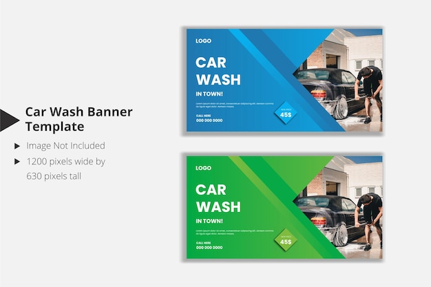 Car Wash social media banner template