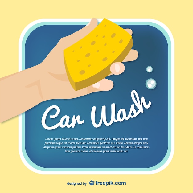 Vector car wash template vector