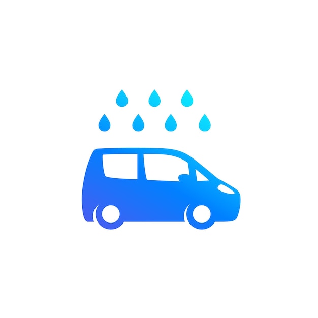 Car wash vector icon on white