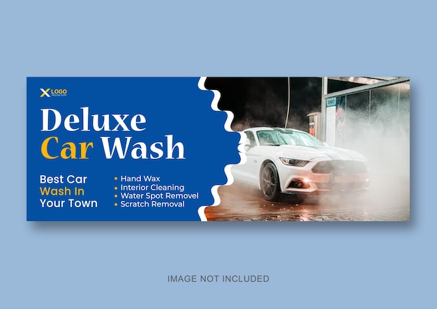 Car wash washing service social media post and web banner template or you business