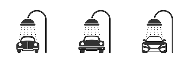 Car washing icon Vector illustration