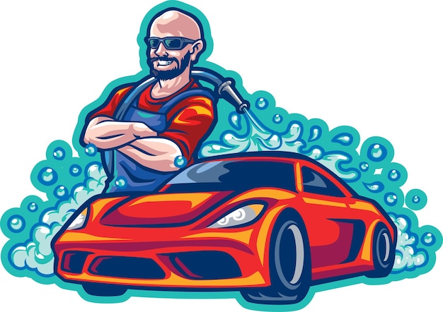 Car washing logo