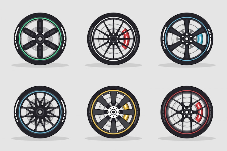 Vector 車のホイールコレクション