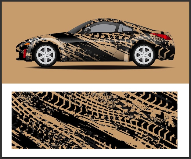 A car with the word tire on it