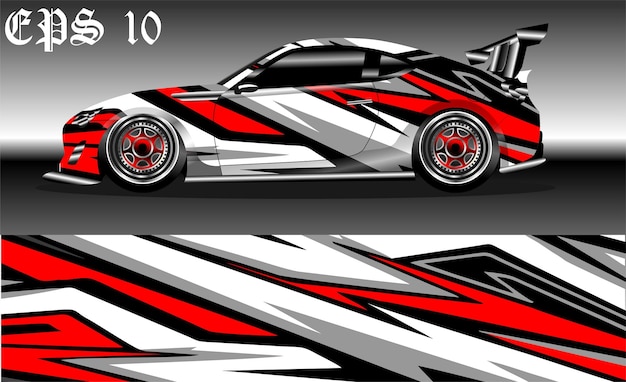 car wrap abstract racing graphic background for vinyl wrap and sticker