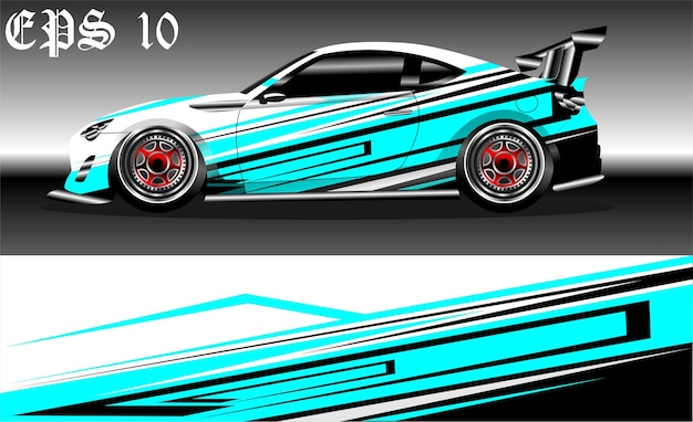 car wrap abstract racing graphic background for vinyl wrap and sticker