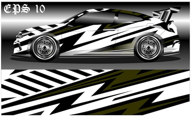 car wrap abstract racing graphic background for vinyl wrap and stickers