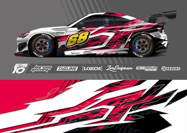 Car wrap decal . abstract stripe racing