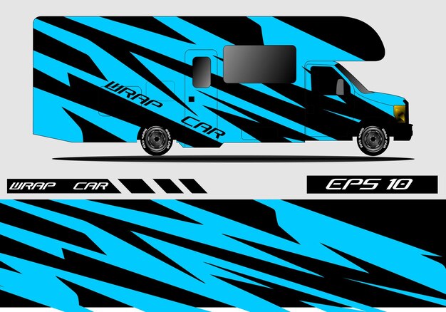 Car wrap decal design concept abstract grunge background for wrap vehicles race cars cargo vans