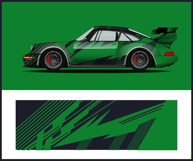 Car wrap decal design vector custom livery wrap design