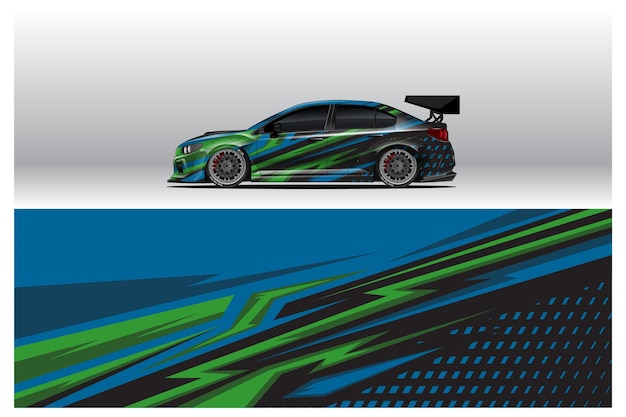 Car wrap decal designs. Abstract racing and sport background for racing livery or daily use car vinyl sticker. Decal vector eps ready print.