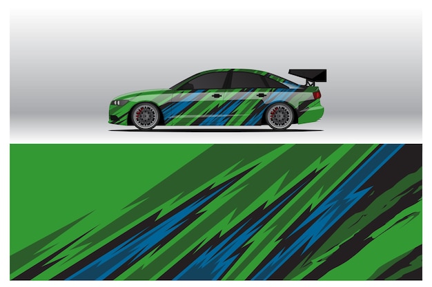 Car wrap decal designs. Abstract racing and sport background for racing livery or daily use car vinyl sticker. Decal vector eps ready print.