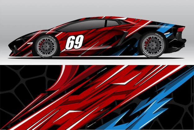 Car wrap decal designs for racing livery or daily car vinyl sticker